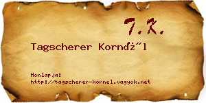 Tagscherer Kornél névjegykártya